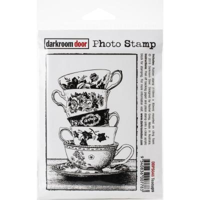 Darkroom Door Rubber Stamp - Teacups